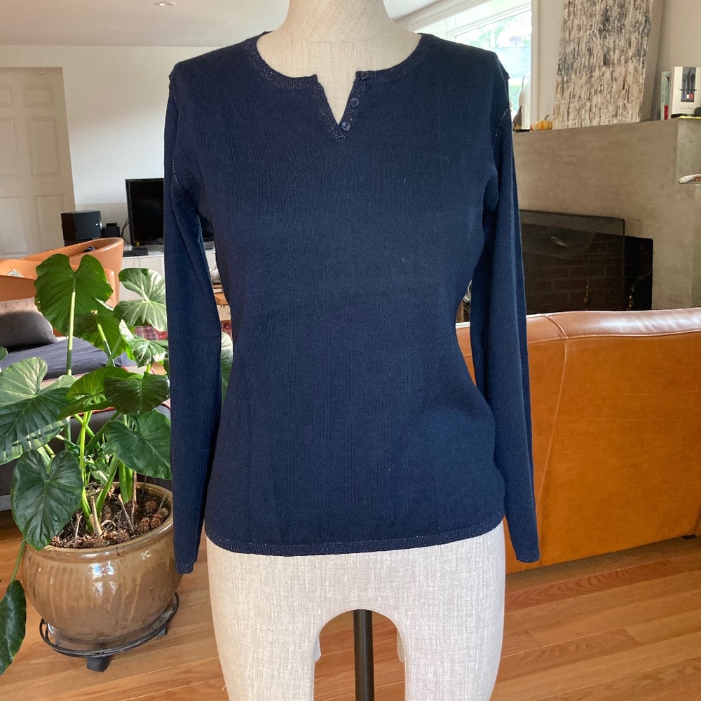 Summer dark blue sweater
